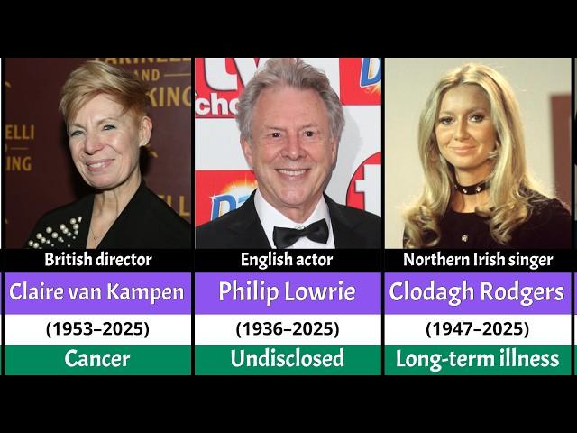 UK Celebrity Deaths So Far in 2025: Remembering Those We’ve Lost