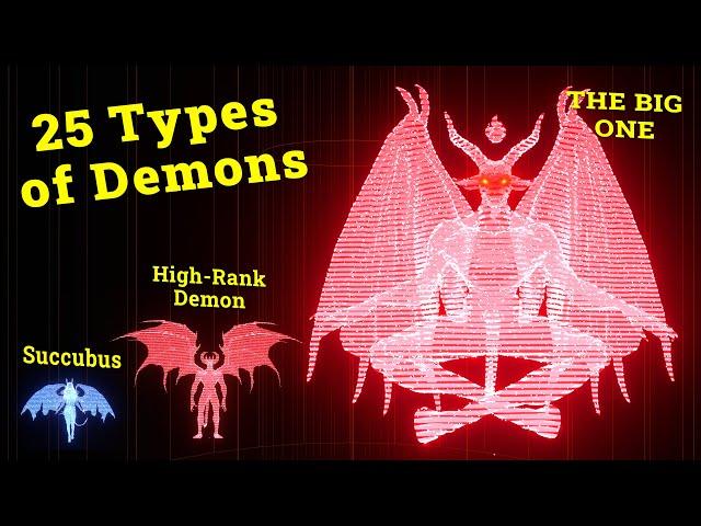 25 Different Types of Demon & Hell Monsters 【3D Hologram】