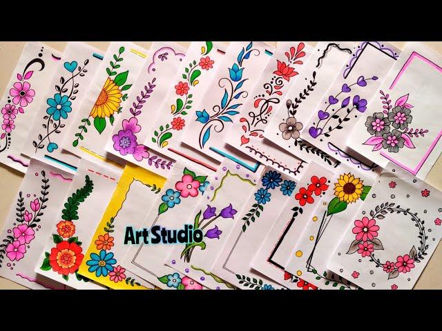 100 BEAUTIFUL BORDER DESIGNS/PROJECT WORK DESIGNS/A4 SHEET/FILE/FRONT PAGE DESIGN FOR SCHOOL PROJECT