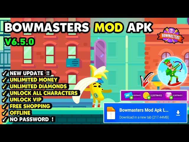 Bowmasters Mod Apk v6.5.0 | Unlimited Money & Unlock All Characters