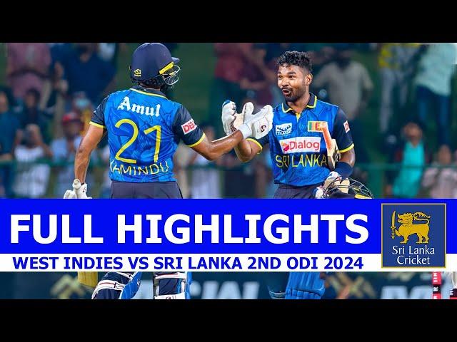 SRI LANKA VS WEST INDIES FULL MATCH HIGHLIGHTS 2ND ODI 2024 | SL VS WI FULL MATCH HIGHLIGHTS