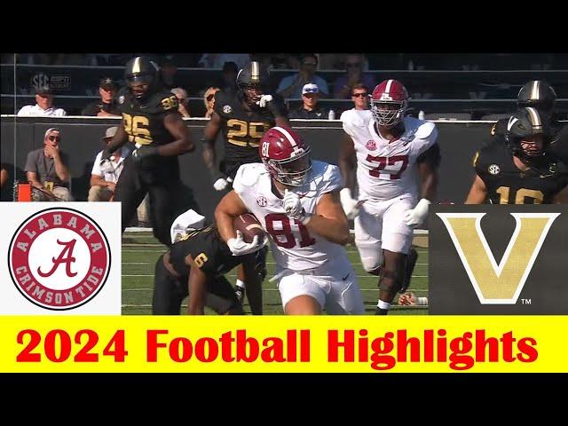 #1 Alabama vs Vanderbilt Football Game Highlights 10 5 2024