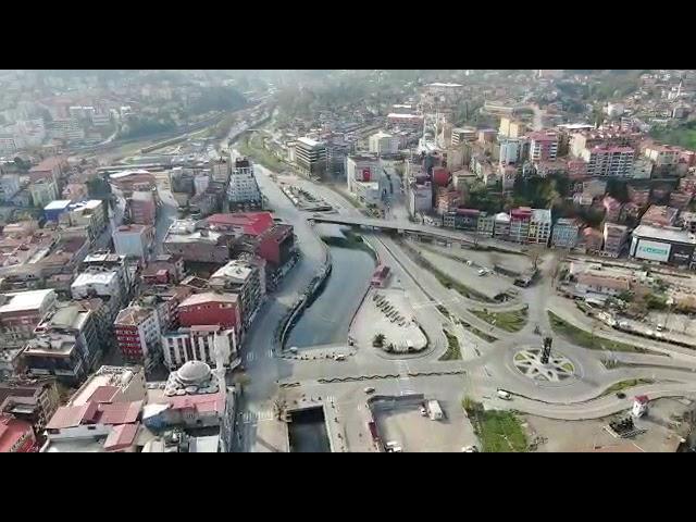 Sokağa çıkma yasağının ardından Zonguldak havadan böyle görüntülendi