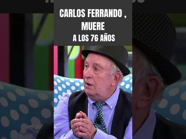 ️Adiós a Carlos Ferrando: Fallece a los 76 Años el Colaborador de Numerosos programas de Televisión