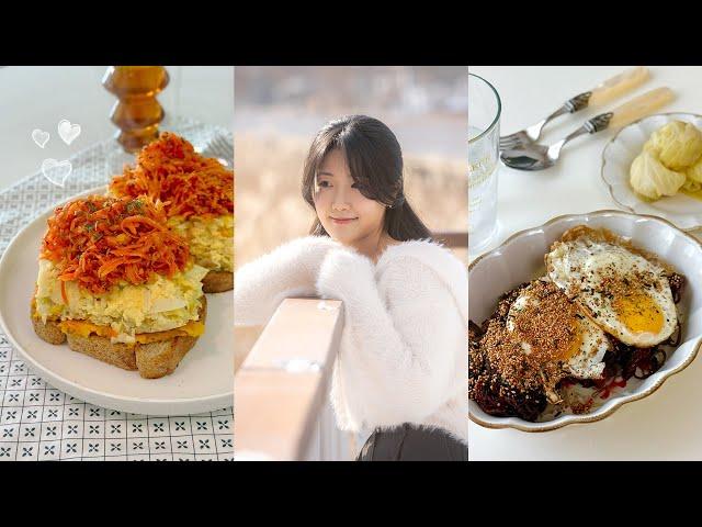 ENG) Large-capacity diet recipe  Cabbage sandwich · Making black pasta 
