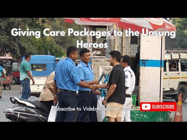 I Gave Care Packages to the Real Life Heroes. #viral #reaction #police #indianpolice #helpingothers