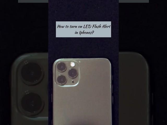 How to turn on LED Flash Alert in Iphones? #channel #video #techdudes #yt #apple #shorts #youtube