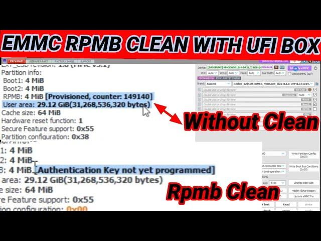 How Clean RPMB Counter Ufi Box | Samsung Emmc rpmb Clean with Ufi box | rpmb clean ufi box | NMTS |