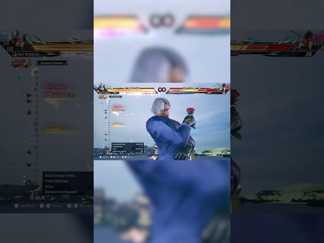 Lee 114 dmg Blazing Kick combo #tekken8 #leechaolan #pewgf #gaming #content #viral #shorts