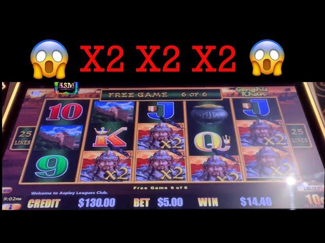 X2 X2 X2  GENGHIS KHAN DRAGON LINK SLOT MACHINES  POKIE WINS