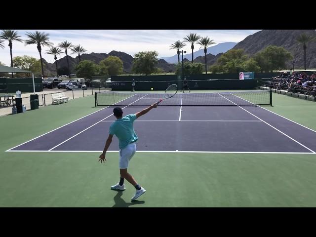 Dominic Thiem (w/ Nicolas Massu) - IW Court Level Practice [4k 60fps]