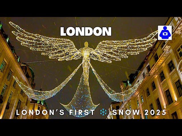 London’s FIRST Snow, Sleet & Rain Walk in 2025 ️ West End Snow Tour | Central London Walking Tour