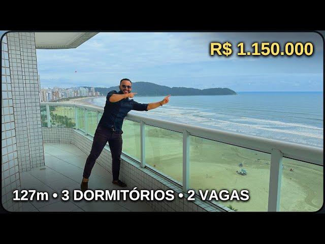 #227 APARTAMENTO FRENTE MAR COM 3 DORMITÓRIOS 2 VAGAS NA GUILHERMINA, PRAIA GRANDE