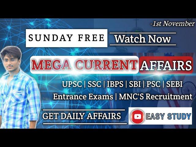 SUNDAY MEGA CURRENT AFFAIRS | CURRENT AFFAIRS TODAY'S | @DAILY_CURRENT_AFFAIRS_2020 | @Daily_News20