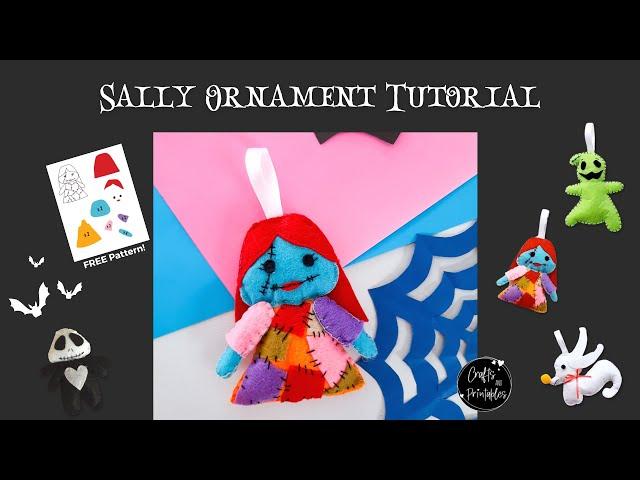 DIY Nightmare Before Christmas Ornaments: Sally  (Free PDF Pattern!)