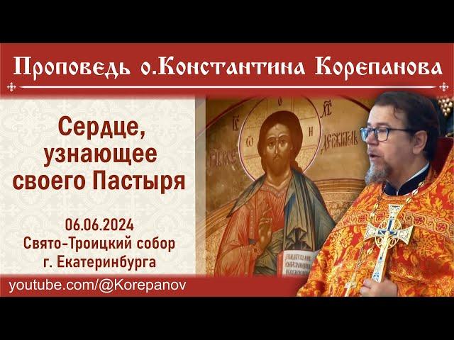 Сердце, узнающее своего Пастыря.  Проповедь священника Константина Корепанова (06.06.2024)