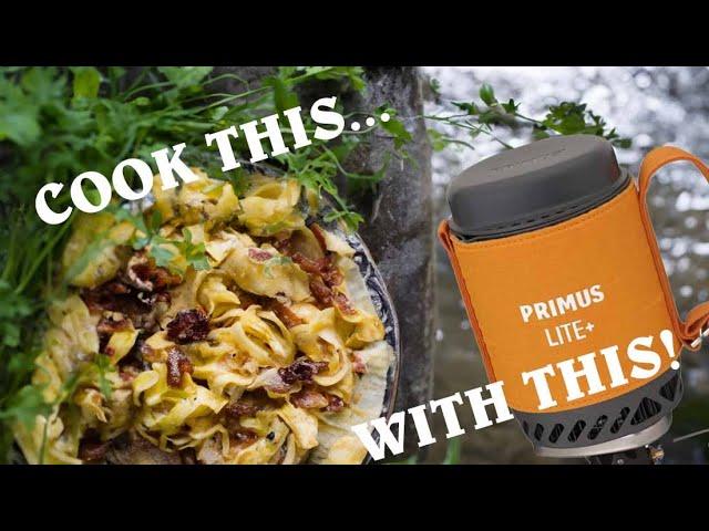 Primus Lite Plus REVIEW. Cooking a fancy Carbonara.