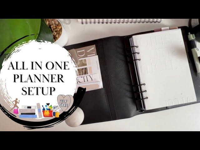 All in one planner setup and flip through | Cloth and Paper Contoured Agenda | self care planner