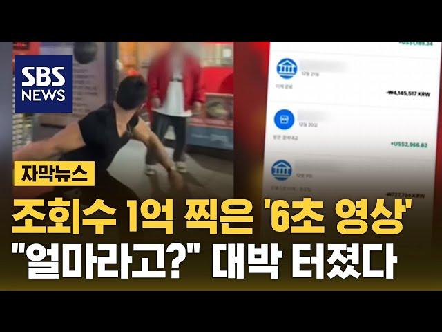 '조회수 1억' 찍은 6초 영상…"얼마라고?" 대박 터졌다 (자막뉴스) / SBS