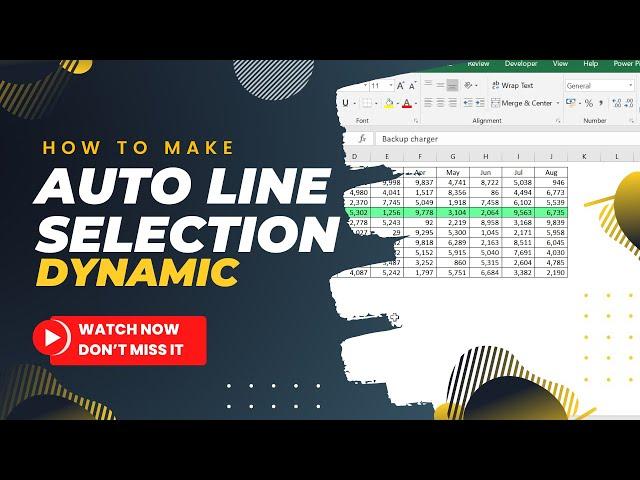 Auto Line Selection by Microsoft Excel!!