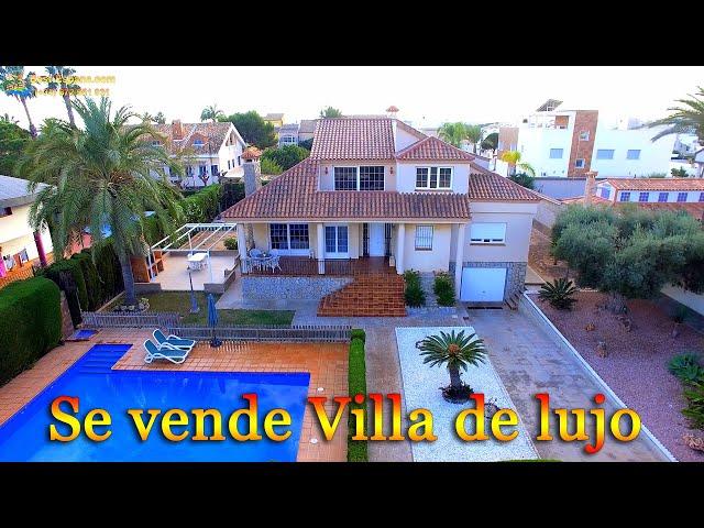 Se vende villa de lujo en España, 200 m de playa, casa con piscina en Mil Palmeras, Orihuela Costa