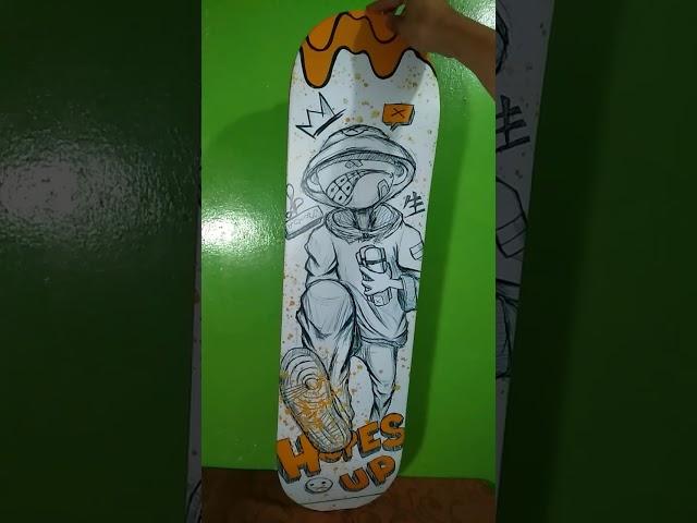 Professional Grade Canadian Maple Wood Skateboard Deck with Customized Graphics - Made for SKTCHNS