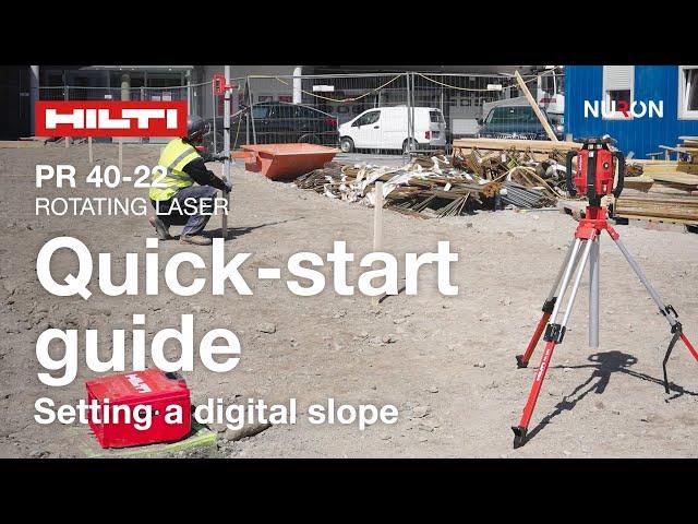 Hilti Nuron PR 40-22 Quick-start guide - Setting a digital slope