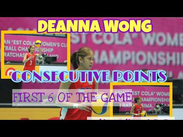 DEANNA WONG THREE CONSECUTIVE POINTS | YOUR THE BEST | FIRST 6