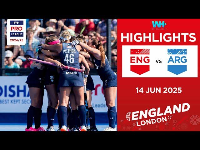 FIH Hockey Pro League 2024-25 Highlights: England vs Argentina (W) | Match 1
