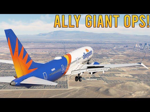 ️ Allegiant MAX 8 to Vegas!  KSGF  KLAS  Navigraph Update!