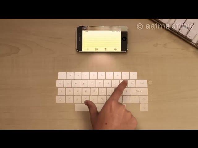 [Video Throwback] iPhone 5 Features 2 of 4   Laser Keyboard (Source: @AatmaStudio)