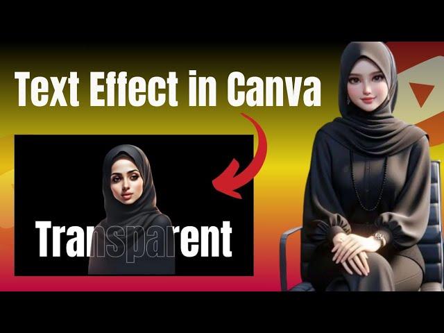 Canva Series|How to make Transparent text Effect in Canva|Transparent text effect|Text effect|How2M