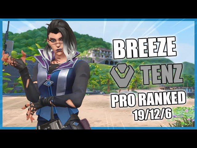 SEN Tenz Fade Breeze | Valorant Pro Vod Ranked Gameplay