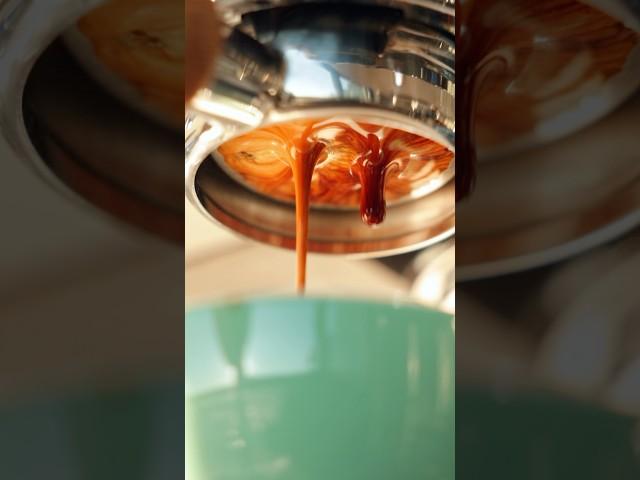 Beautiful espresso shot in slow motion #espresso #coffee #shorts