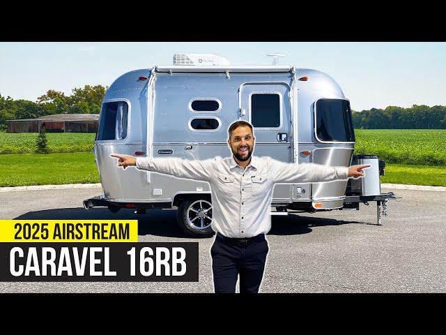 Airstream’s SMALLEST Camping Trailer | 2025 Caravel 16RB Walk Through Tour