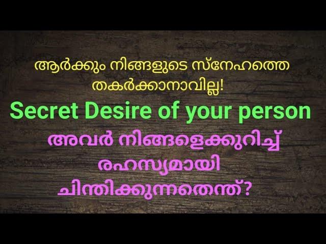 ️Secret desire of your personഅവരുടെ നിങ്ങളെക്കുറിച്ചുള്ള രഹസ്യ ചിന്തകൾ