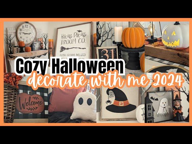  NEW!  2024 COZY HALLOWEEN DECORATE WITH ME│HALLOWEEN DECORATING IDEAS #halloween