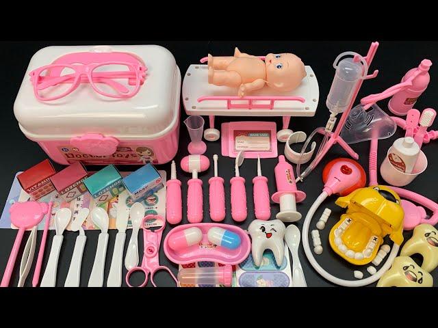 15 Minutes Satisfying with Unboxing Pink Doctor Set | ASMR (no music)