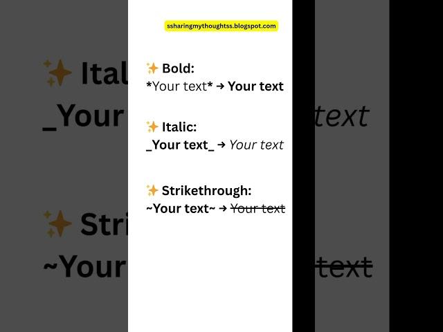 How to highlight text in whatsapp message #whatsapp