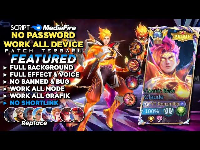 Script Skin Claude Prime Cosmic Blaze No Password Mediafire | Full Effect & Voice - Latest Patch