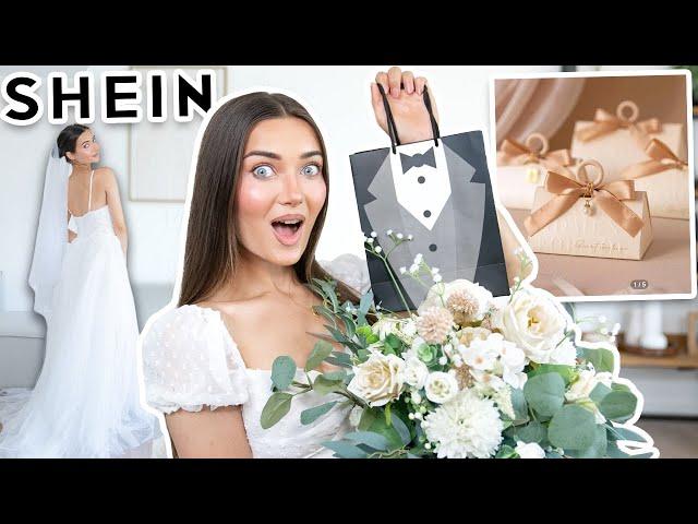 SHEIN HAS WEDDING ITEMS!? TRYING CHEAP DECOR, DRESSES & FLOWERS! AD