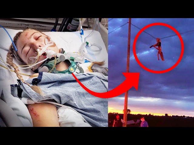 Girl Left Hanging From Power Line | No Filter