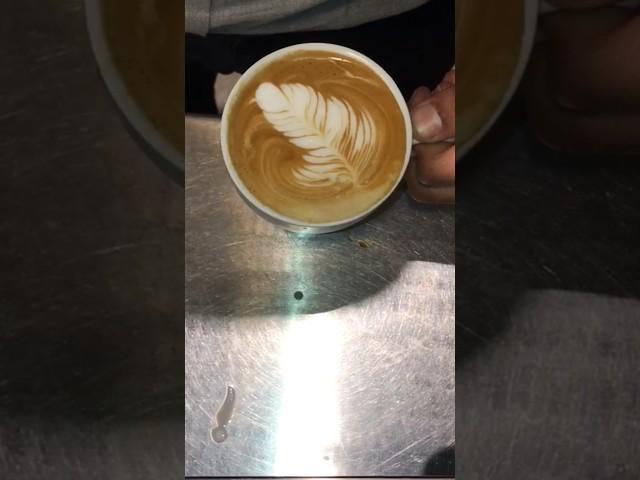 how to a perfect Latte art #coffee #coffeeart #tea #latteart #barista #hururu #shorts #treanding