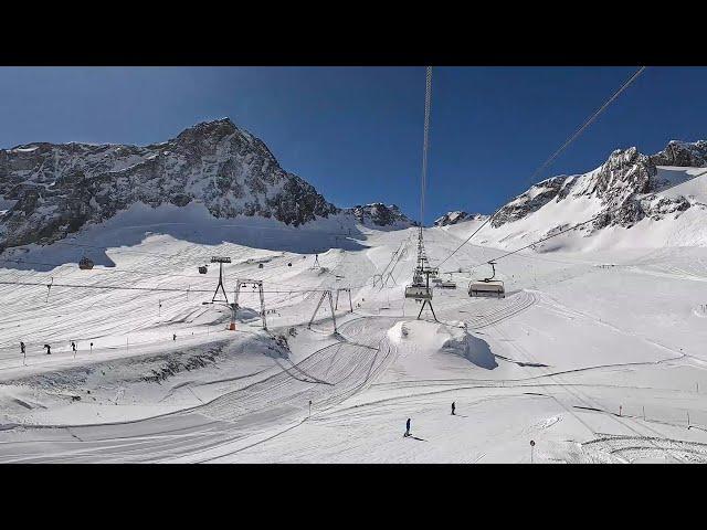 Stubai Glacier: From Perfect Skiing Conditions to Whiteout (Austria, March 2023)