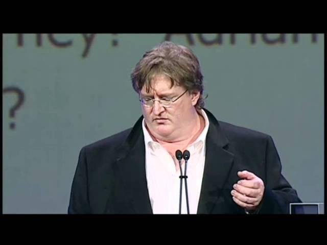 Gabe Newell Blue Screen (Microsoft Trash Talk)