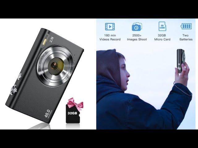 Portable Toy Digital Camera with 48MP Photo & 2.7K Video || Unboxing & Testing