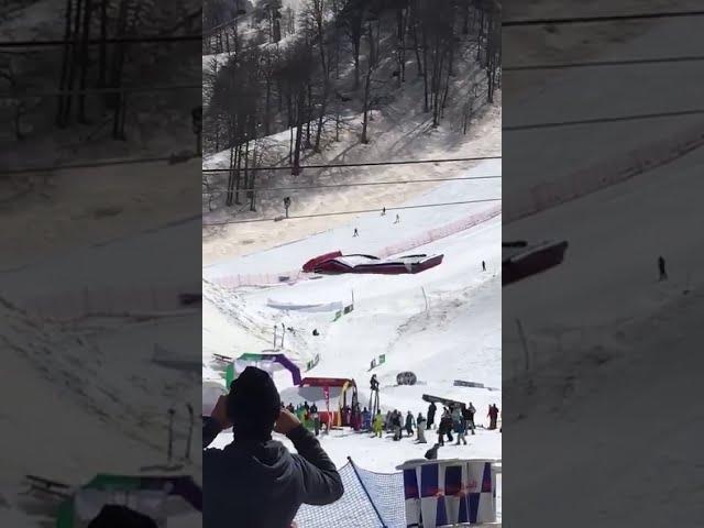 Runaway Airbag at Rosa Khutor Ski Resort in Russia