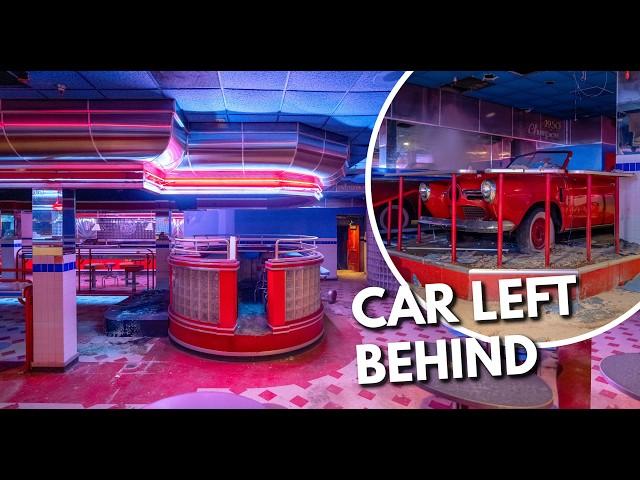 Exploring ABANDONED Retro 1950's NIGHTCLUB Diner w/ Neon Still Working!! - Vintage CAR Left Inside