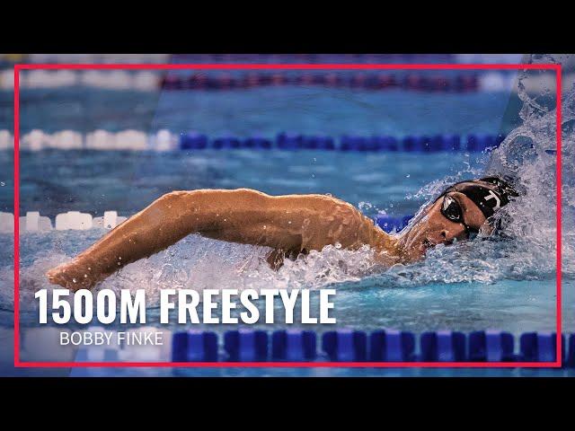 Bobby Finke swims 14:45.72 in the 1500 Freestyle | Phillips 66 International Team Trials