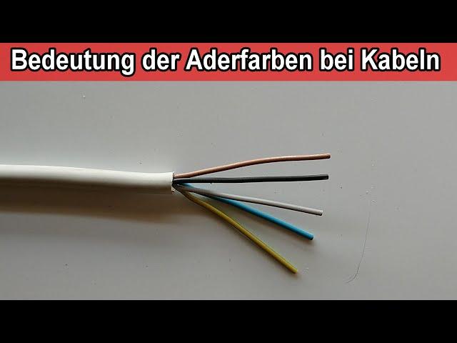 Aderfarben beim Stromkabel Bedeutung - NYM Kabel 5 adrig Farben der Drähte / Leiter